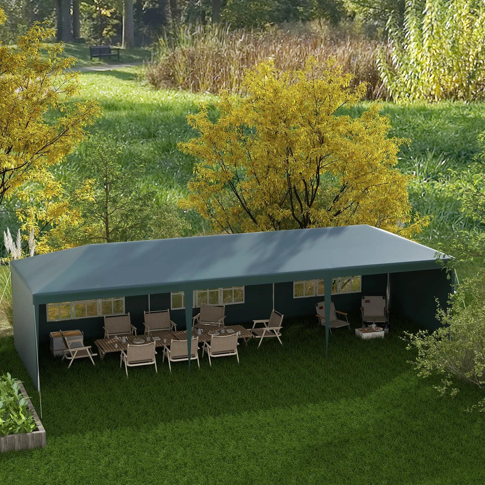 9m x 3m Outdoor Garden Gazebo Wedding Party Tent Canopy Marquee Green — alternate product view 2