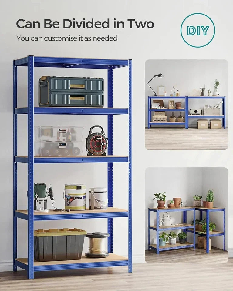 5 Tier Shelving Unit 200x100x50cm Heavy Duty Adjustable Storage Shelves — alternate product view 3