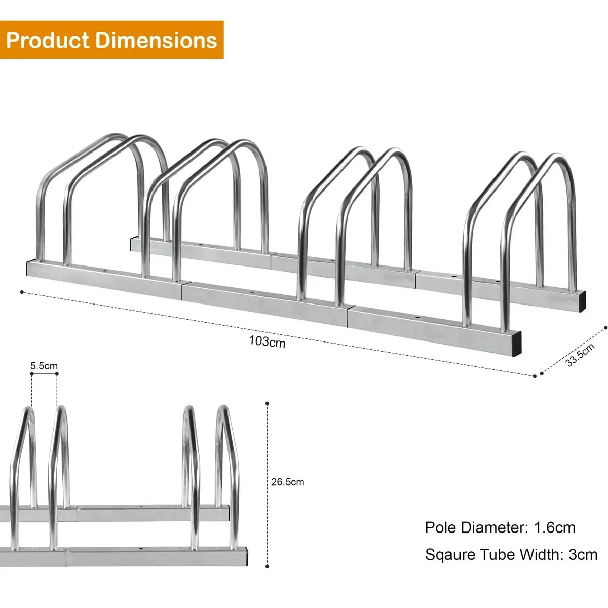 Bike Stand Rack For Bicycle Parking Stand Floor Wall Mount Indoor Outdoor New — alternate product view 7