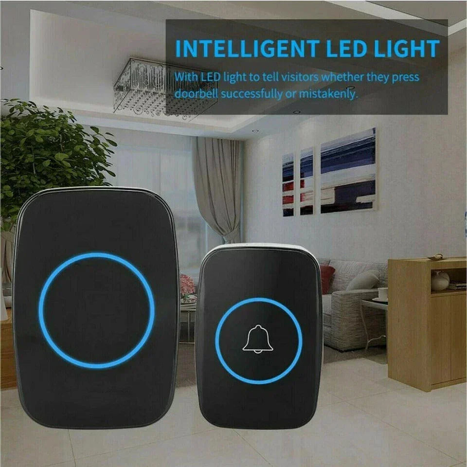 Wireless Doorbell Waterproof Range Door Bells Kit Cordless Plug-in Home Office — alternate product view 9