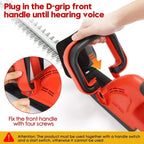 Brushless Cordless Hedge Trimmer Tree Branch Cutter Tool with 2Battery & Charger — alternate product view 8