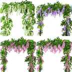 2X7FT Artificial Wisteria Vine Garland Foliage Flower Plant Trailing Home Decor — alternate product view 8