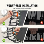 54.5" Mini Fitness Trampoline Adults Indoor Exercise Rebounder with Handle — alternate product view 7