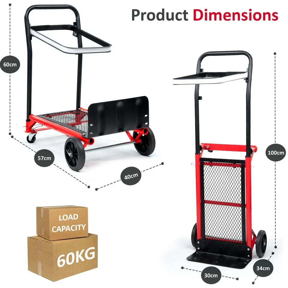 Sack Truck Trolley Heavy Duty Multi Purpose Industrial Folding Hand Cart — alternate product view 10