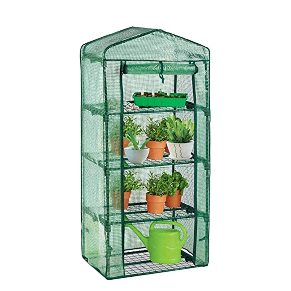 4 Tier Mini Greenhouse Outdoor Garden Plants Grow Green House with PVC Cover — alternate product view 4