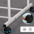 Industrial Pipe Garment Rack Coat Stand Rolling Clothe Rails — alternate product view 8