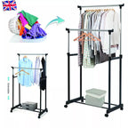 Metal Clothes Rail Storage Garment Shelf Hanging Display Stand Rack — alternate product view 10