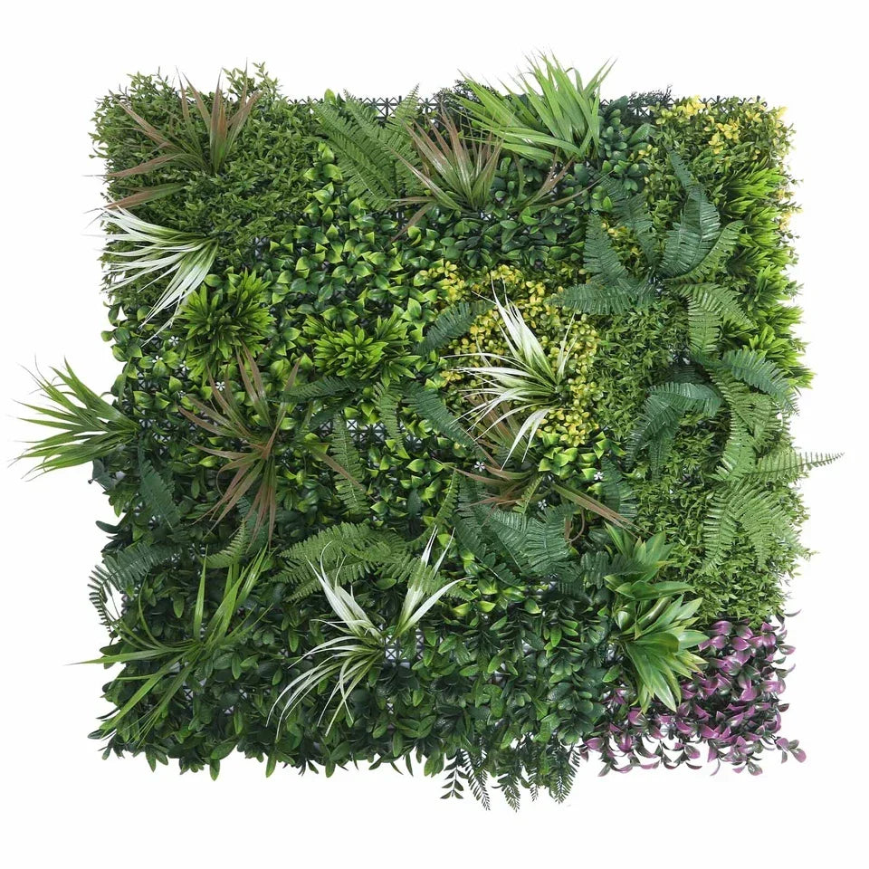 Artificial Green Living Wall Hedge Plant Panel In / Outdoor UV Stable 100x100cm — on a clean white background