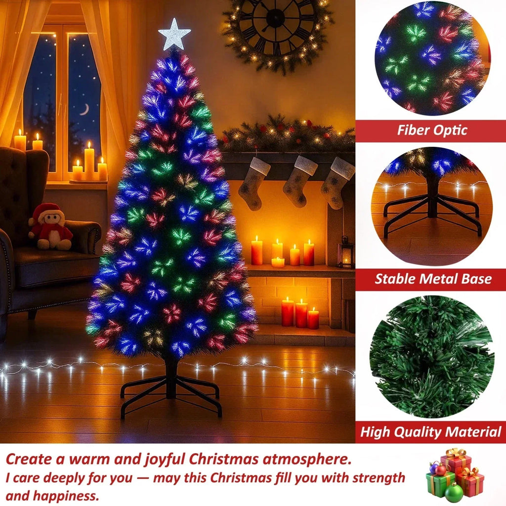 Christmas Tree Fibre Optic Artificial Colour Changing Xmas decor 4FT 5FT — alternate product view 4