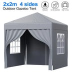 2X2M Pop-up Gazebo with 4 Sides Outdoor Garden Canopy Party Tent — alternate product view 6