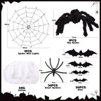 100cm LED Light Halloween Decoration Giant Spider Web Party Props Outdoor Decor — alternate product view 9