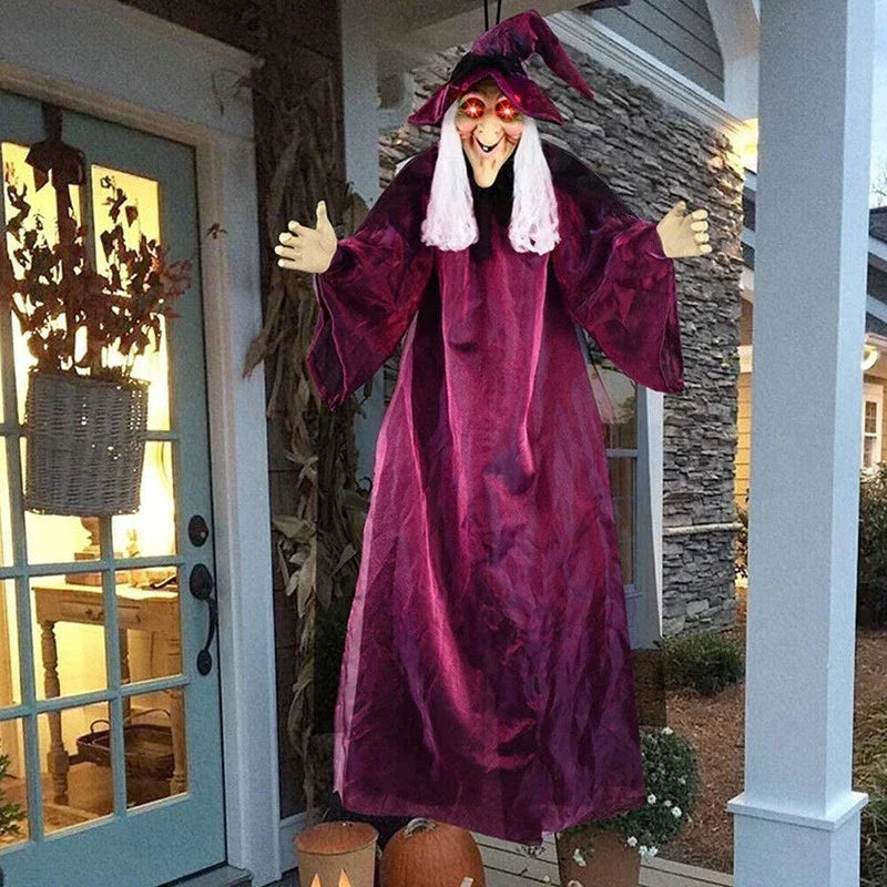 Halloween Life Size Talking Witch Animated Spooky Animatronic Witch Scary Decor — alternate product view 2