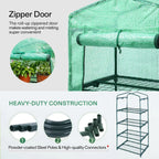 4 Tier Mini Greenhouse Outdoor Garden Plants Grow Green House with PVC Cover — alternate product view 3