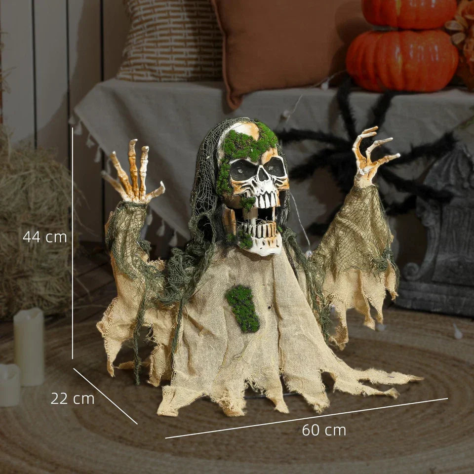 Halloween Animated Skeleton with Glowing LED Eyes, Scary Halloween — alternate product view 5