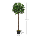 Set Of 2 120cm(4ft) Artificial Bay Laurel Topiary Trees w/ Pot Fake — alternate product view 3