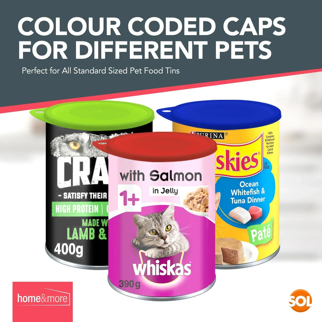 6 Plastic Can Lids Reusable Pet Food Caps Covers Dog Cat Tin Tops Fresh Storage — alternate product view 3