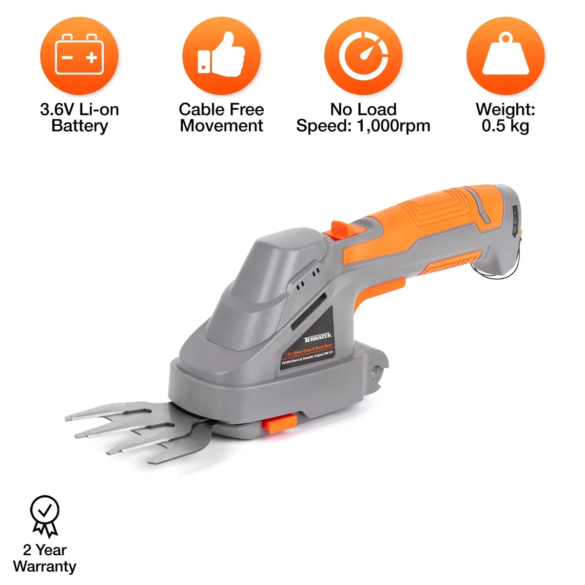 Electric Hedge Trimmer Cordless 2 in 1 7.2V Handheld Multi Tool Bush Cutter — alternate product view 5