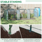 Tunnel Greenhouse Steel Frame for Garden w/ Zipper Doors — alternate product view 6