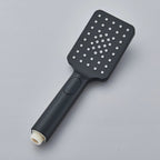 Black Exposed Bathroom Shower Twin Head Large Bar Set Square Valve Rail Hose Tap — alternate product view 10