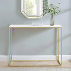 Wooden Free Standing Hallway Console Table Living Room Shelf Display Metal Legs — alternate product view 11