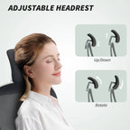 Ergonomic Mesh Office Chair with Headrest, Lumbar Support, Black — alternate product view 7