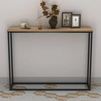 Wooden Free Standing Hallway Console Table Living Room Shelf Display Metal Legs — alternate product view 10