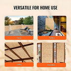 1.8M x 4M Natural Bamboo Peeled Reed Fence Screening Roll Fencing Panel Garden — alternate product view 6