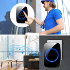 Wireless Doorbell Waterproof Range Door Bells Kit Cordless Plug-in Home Office — alternate product view 3