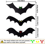 12PCS Halloween Hanging Bats, Halloween Flying Bat Hanging Decorations — alternate product view 5