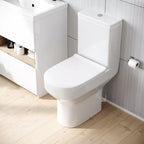 Nes Home Modern Comfort Height Close Coupled Toilet & Cistern & Soft Close Seat — alternate product view 4