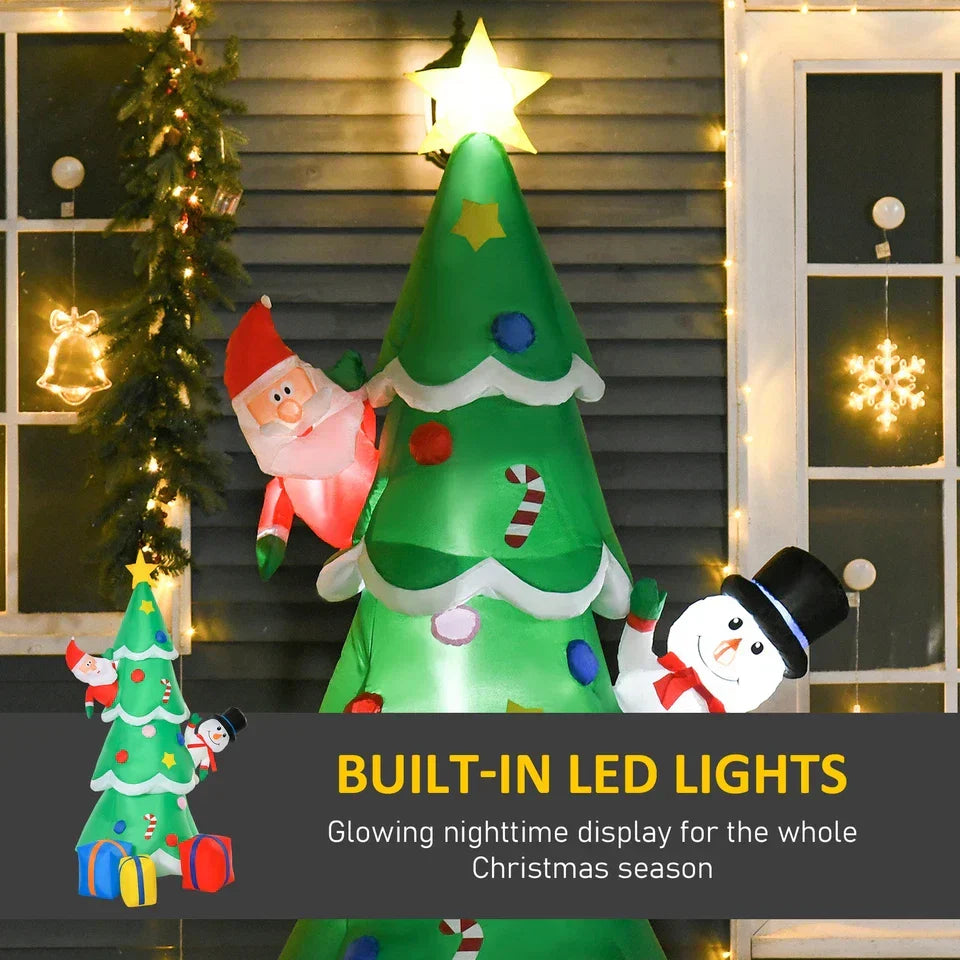 7ft Christmas Inflatable Tree LED Lighted for Indoor Outdoor Decor — alternate product view 4