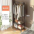 Metal Clothes Rail Hanging Rack Garment Display Stand Storage Shelf — Black -1 — product view