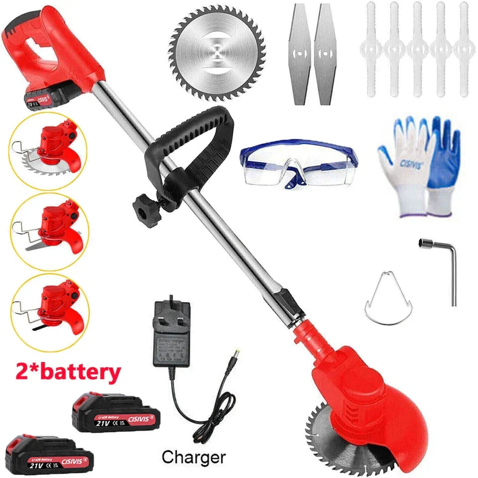Electric Strimmer Grass Trimmer Weed Cutter Garden Edger 21V Cordless 2 Battery — alternate product view 3