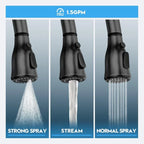 360° Kitchen Sink Mixer Taps Pull Out Spout Spray Single Lever Modern — alternate product view 9