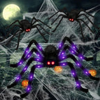 Halloween Prop Spider Decoration 150CM 8 Mode Light Up Giant Spider, Realistic — alternate product view 2