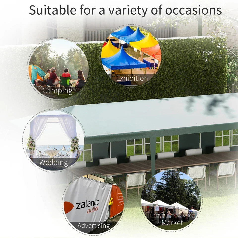 9m x 3m Outdoor Garden Gazebo Wedding Party Tent Canopy Marquee Green — alternate product view 4