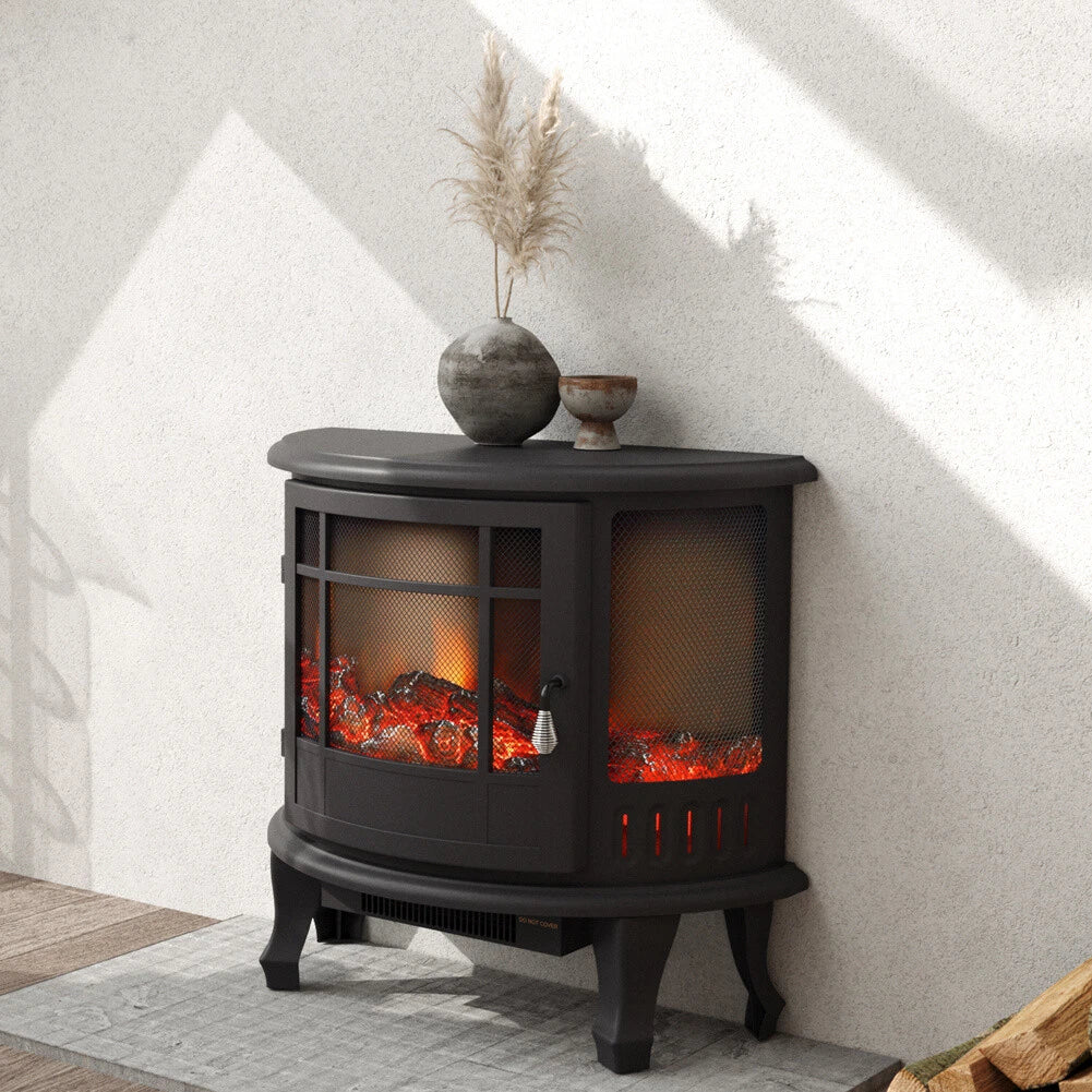 Electric Fireplace Log Burning Flame Effect Stove Fire Heater Thermal Wood — alternate product view 3