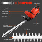Brushless Cordless Hedge Trimmer Tree Branch Cutter Tool with 2Battery & Charger — alternate product view 4