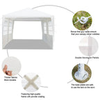 3x6M Gazebo Marquee Party Tent With 6 Sides Garden Patio Outdoor Canopy White UK — alternate product view 9