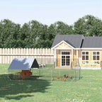 Walk In Chicken Run Galvanized Chicken Coop Hen House w/ Water-Resist Cover — alternate product view 20