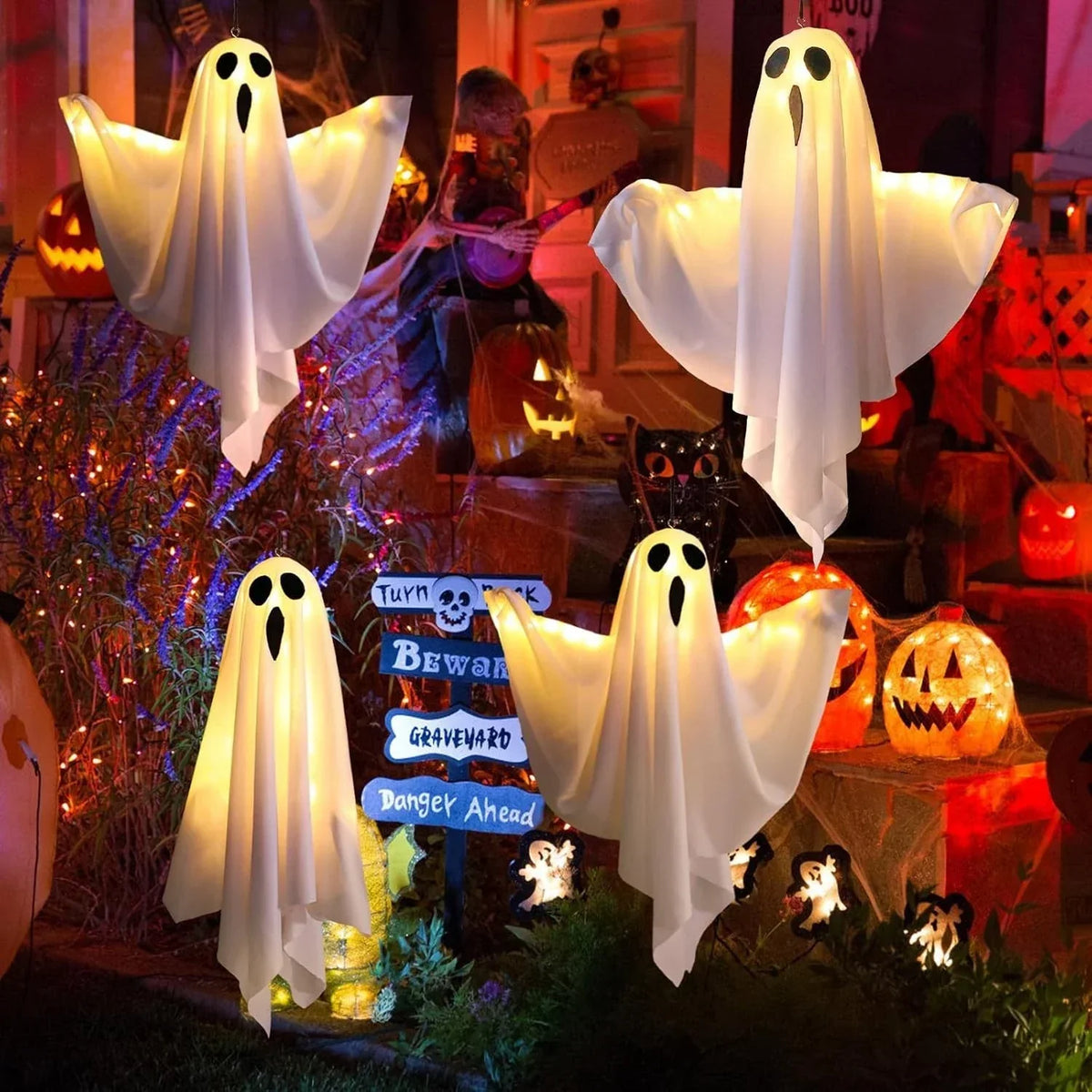 3X Halloween Decoration LED Light Ghost Outdoor Garden Party Home Hanging Props — alternate product view 5