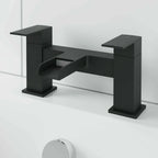 Bathroom Modern Waterfall Black Basin Sink Mono Square Mixer Tap Filler Waste — alternate product view 13
