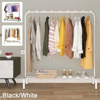 Heavy Duty Metal Clothes Rail Rack Garment Hanging Display Stand Storage Shelf — main product view