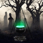 Halloween Decor Outdoor Large Witches Cauldron on Tripod with Light Yard Decor — alternate product view 2