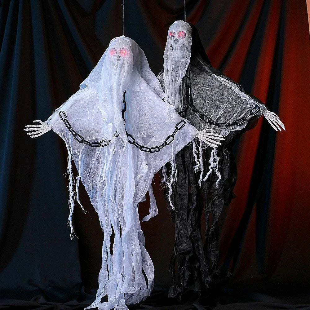 Faceless Ghost Light Up Animatronic Ghost - Halloween Decoration Prop (2 Pack) — alternate product view 4