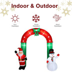 2.4M Christmas Arch Inflatable with Santa & Snowman & LED Lights Outdoor Decor — alternate product view 5