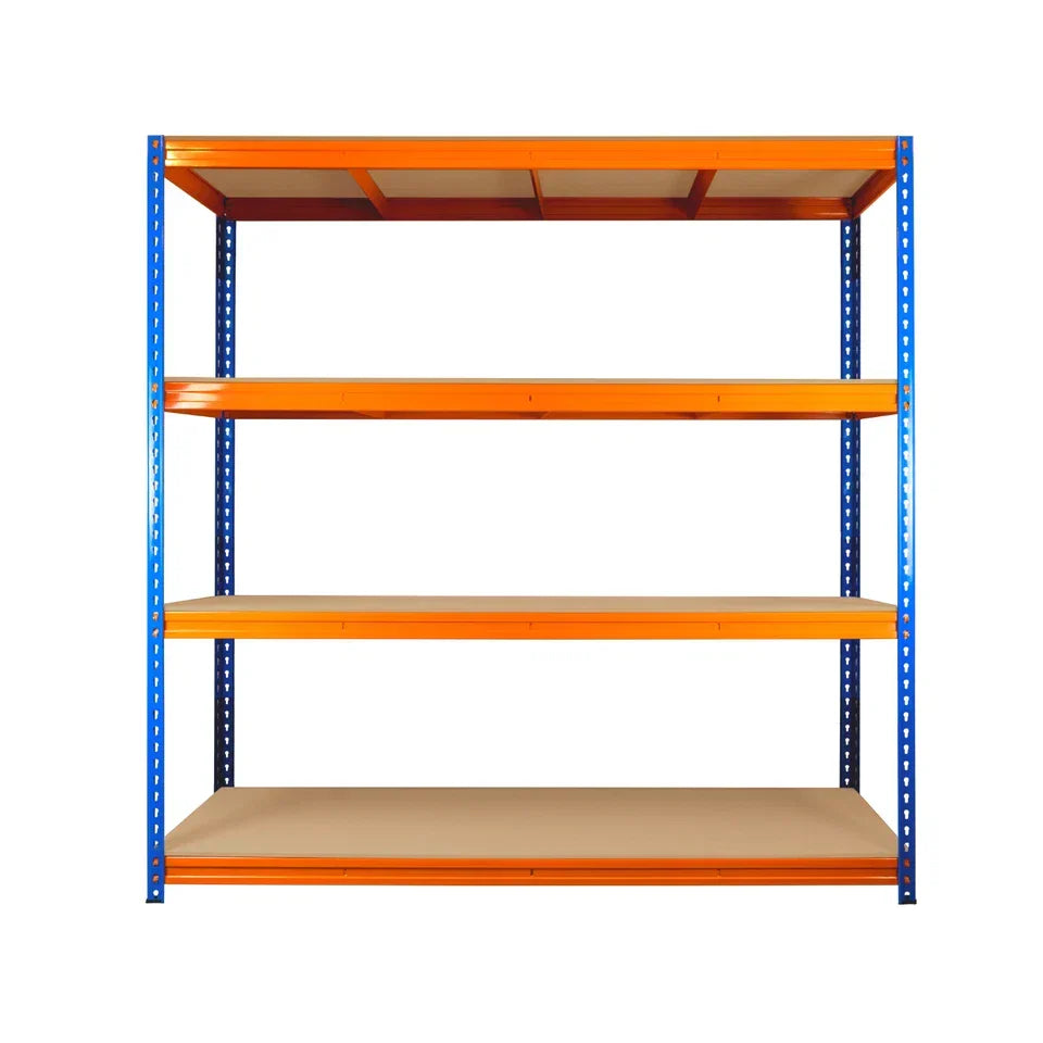 4/5 Tier Heavy Duty Warehouse Racking 180x180x60cm Garage Shelving Metal Shelf Unit — on a clean white background