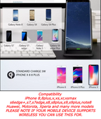 2 Coils Fast Wireless Charger Qi Charging Stand Fan For Samsung, iPhone, Huawei — alternate product view 5