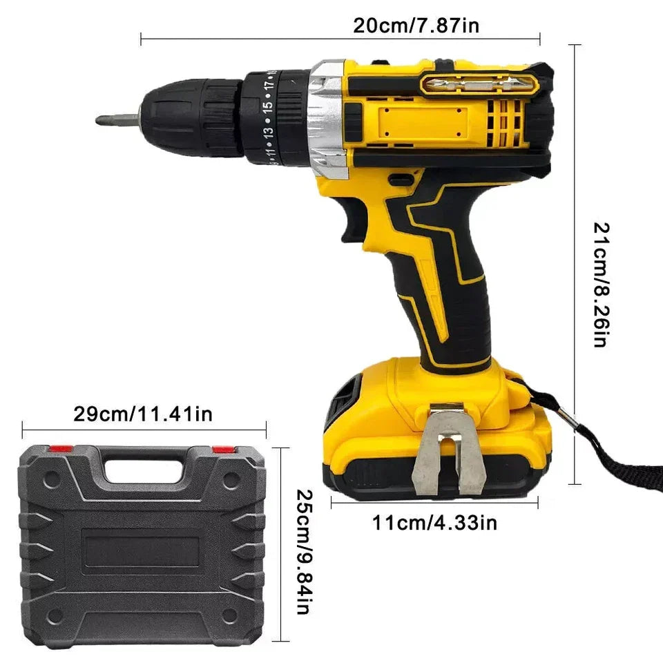 2 Battery 21V Cordless Drill Combi Driver High Power Electric Screwdriver Set UK — alternate product view 8