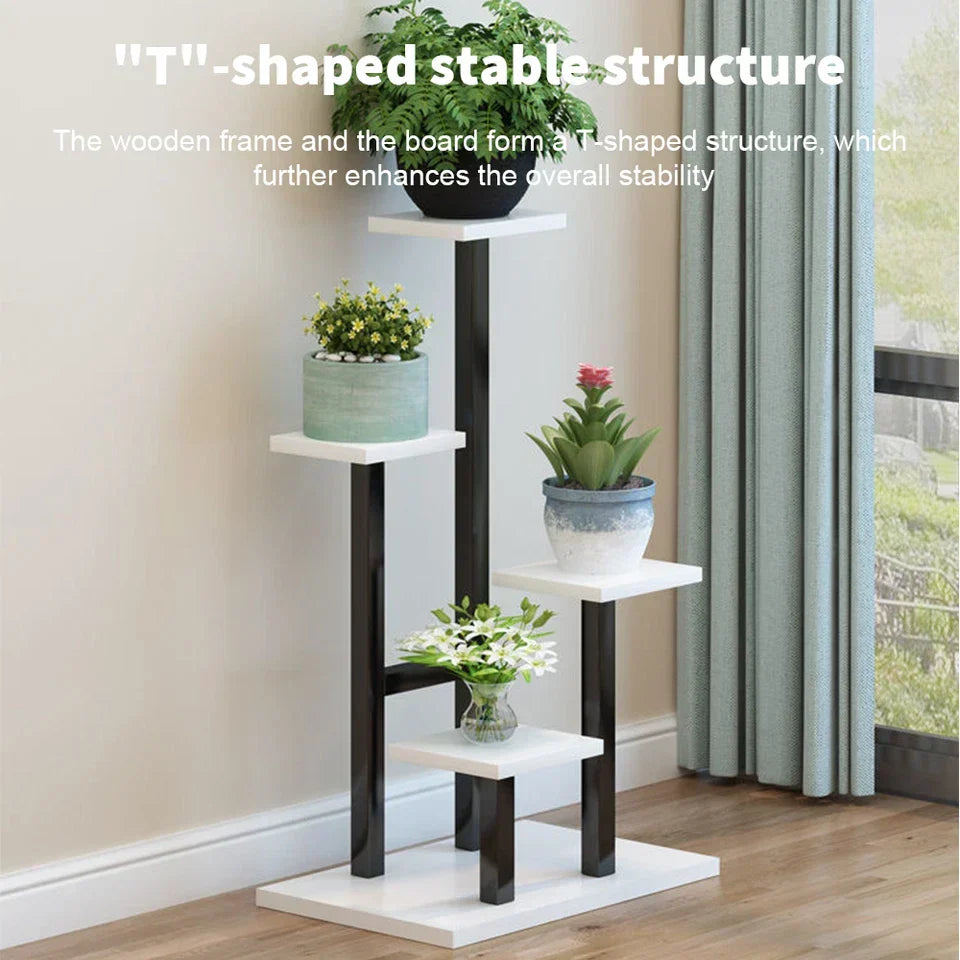 4 Tier Metal Plant Stand Indoor Outdoor Garden Flower Pot Shelf Display Rack UK — alternate product view 4